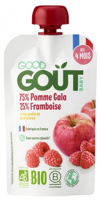 Good Goût Pomme Gala Framboise dès 4 Mois Bio 120 g