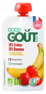 Good Goût Banana Alla Fragola di 4 Mesi Biologico 120 g