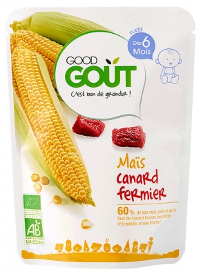 Good Goût Maïs Canard Fermier dès 6 Mois Bio 190 g