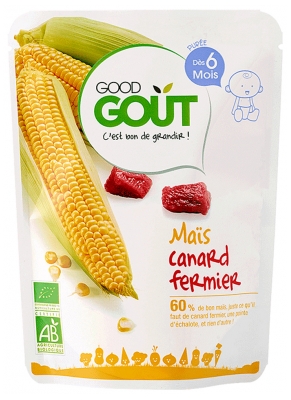 Good Goût Maíz y Pato de Granja a partir de 6 Meses Bio 190 g
