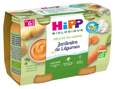 HiPP Delicias de la Huerta Menestra de Verduras a partir de 6 Meses Bio 2 Frascos