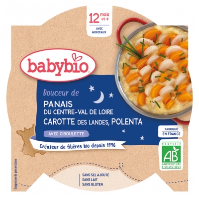 Babybio Bonne Nuit Douceur de Panais Carotte Polenta 12 Mois et + Bio 230 g