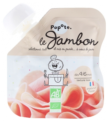 Popote Gourd Le Jambon Purée From 4/6 Months Organic 60 g