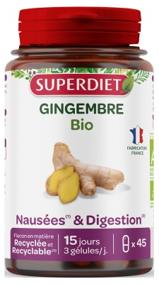 Superdiet Luomu Inkivääri 45 Kapselia