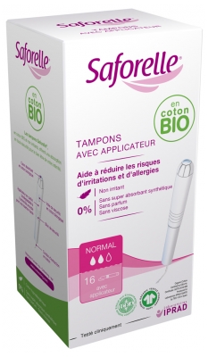 Saforelle 16 Tamponów Normalnych z Aplikatorem