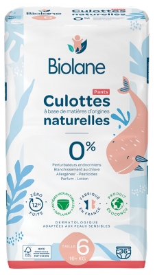 Biolane Natural Panties 36 Panties Size 6 (+16 kg)