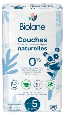 Biolane Pieluchy Naturalne 40 Pieluch Rozmiar 5 (11-25 Kg)