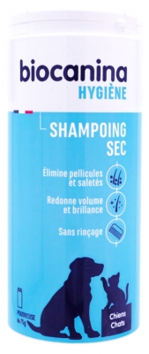 Biocanina Hygiène Shampoing Sec pour Chien et Chats 75 g