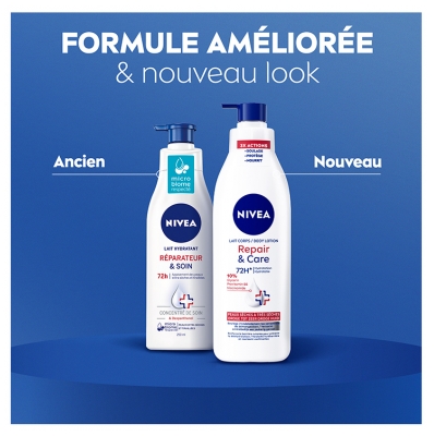 Nivea Repair & Care Lait Corps 72H 10% Glycerin 250 ml