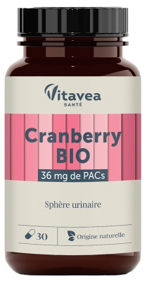 Vitavea Cramberry Urinary Sphere Organic 30 Capsules