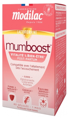 Modilac Mumboost Vitaliteit en Postpartum Welzijn 60 Plantaardige Capsules