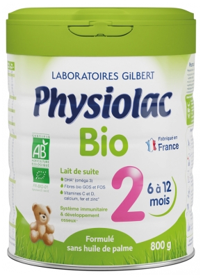 Physiolac Organic 2 From 6 to 12 Months 800g