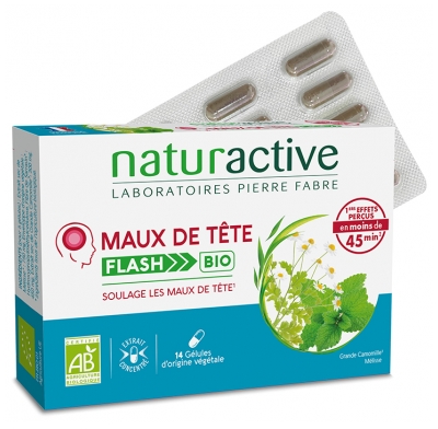 Naturactive Maux de Tête Flash Bio 14 Gélules