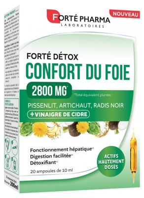 Forté Pharma Forté Détox Confort du Foie 2800 mg 20 Ampoules