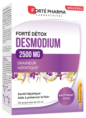 Forté Pharma Forté Détox Desmodium 2500 mg 20 Ampoules