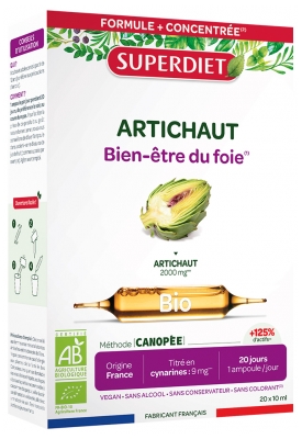 Superdiet Artichoke Organic 20 Fiolek