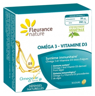 Fleurance Nature Omega 3 - Vitamine D3 30 Capsules