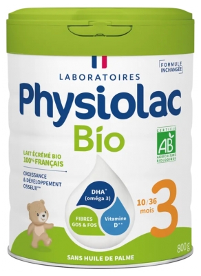 Physiolac Organic 3 10 Miesięcy do 3 lat 800 g