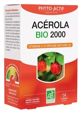 Phyto-Actif Acérola 2000 Bio 24 Comprimés