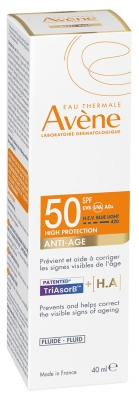 Avène Solar Fluido Antienvelhecimento SPF50 40 ml