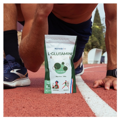 Nutri& Co Bio Gefermenteerde L-Glutamine Neutraal Smaak 150 g