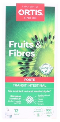 Ortis Fruits & Fibres Forte Trânsito Intestinal 12 Sticks