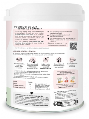 Popote Růst od 10 měsíců do 3 let Bio 800 g