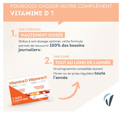 Vitavea Vitamine D Lot de 2 x 90 Comprimés