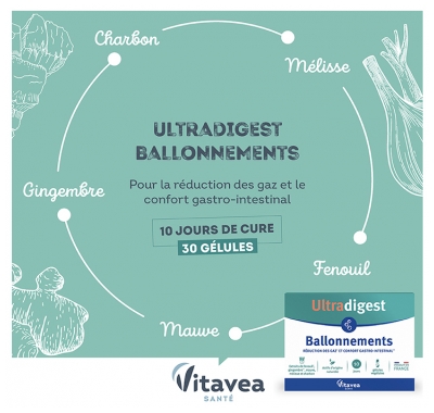 Vitavea Ultradigest Ballonnements 30 Gélules
