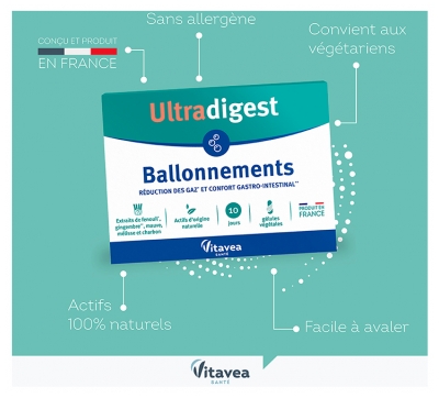 Vitavea Ultradigest Ballonnements 30 Gélules