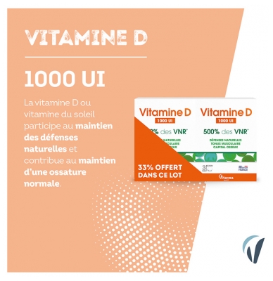 Vitavea Vitamine D 1000 UI Lot de 2 x 90 Comprimés