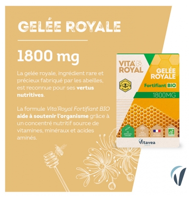 Vitavea Vita'Royal Gelée Royale Bio 1800 mg 10 Ampoules