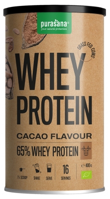 Purasana Whey Protéine Saveur Cacao Bio 400 g