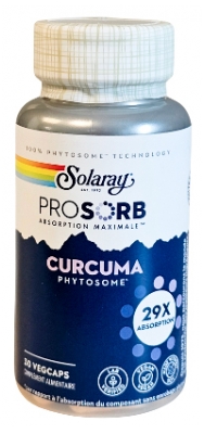 Solaray Prosorb Curcuma 30 Capsules Végétales