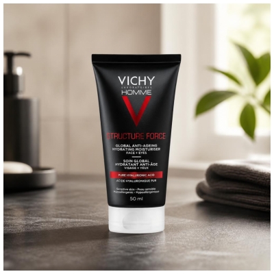 Vichy Homme Structure Force Drėkinamoji Priešraukšlinė Priežiūra 50 ml