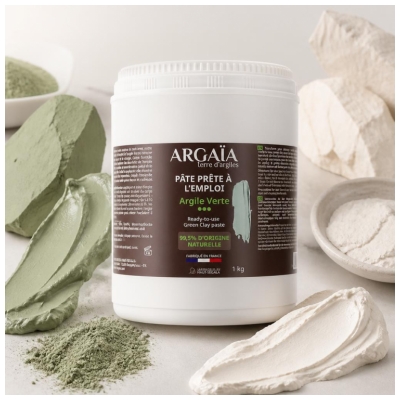 Argaïa Gebrauchsfertige grüne Tonerde-Paste 1 kg