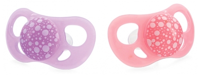 Twistshake Orthodontic Pacifier Set of 2 6 Months and Up - Colour: Violet / Pastel pink