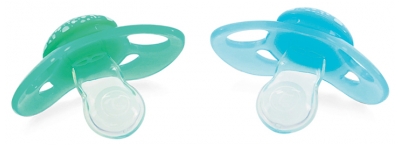 Twistshake Sucette Orthodontique Lot de 2 6 Mois et + - Couleur : Bleu Pastel / Vert