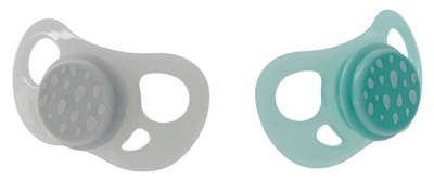 Twistshake Orthodontic Pacifier Limited Edition Set of 2 6 Months and Up - Colour: Turquoise / Light grey