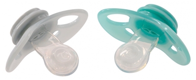 Twistshake Orthodontische Fopspeen Limited Edition Set van 2 6 Maanden en Ouder - Kleur: Turkoois / Lichtgrijs