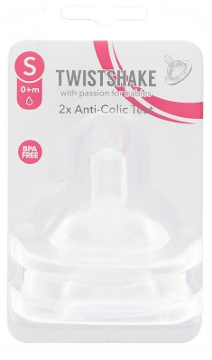 Twistshake 2 Tetinas Anticolica Fluxo S 0 Meses e +