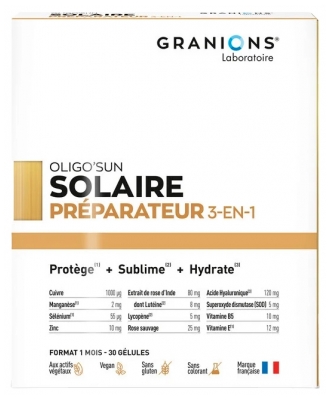 Granions Oligo'Sun Solaire Préparateur 3en1 30 Gélules