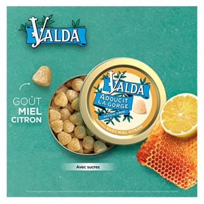 Valda Gommes Goût Miel Citron 140 g
