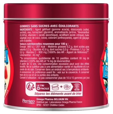 Valda Gommes Goût Fruits Rouges 140 g