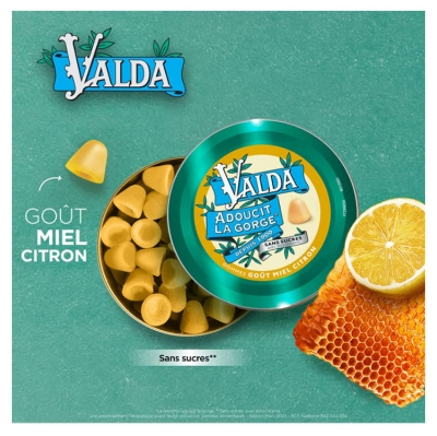 Valda Gominolas Sin Azúcar Sabor Miel Limón 140 g