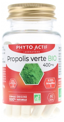 Phyto-Actif Zielony Propolis 400 mg Organiczny 60 Kapsułek