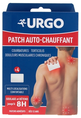 Urgo Self-Heating Patch 8H 4 Adhesive Patches