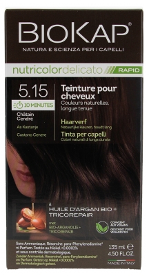 Biokap Nutricolor Tintura Rapida per Capelli Delicato - Colorare: 5.15 Castagno cenere