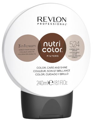 Revlon Professional Nutri Color Filters Soin Crème 3en1 Repigmentant Nutritif 240 ml - Coloration : 524 Châtain Perlé Cuivré