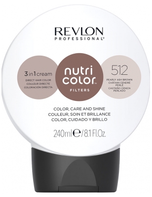 Revlon Professional Nutri Color Filters Soin Crème 3en1 Repigmentant Nutritif 240 ml - Coloration : 512 Châtain Cendré Perlé